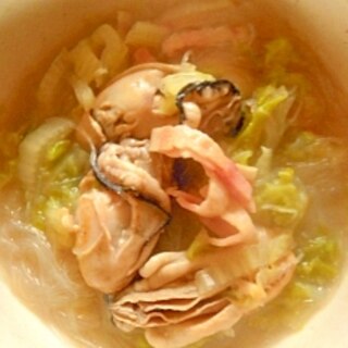 春雨と牡蠣のスープ
